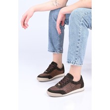 Bestello Bağcıklı Fileli Termo Taban Hakiki Deri Sneaker 338-7091 Kadın Ayakkabı