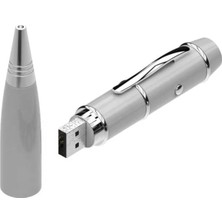 Ala Store Kl-1 Sunum Kalemi 16 GB USB Bellek Özellikli Metal Kutulu Kırmızı Lazerli, LED Işıklı Pointer Kalemi Işaretçi Sunum Kalemi Metal Tükenmez Kalem