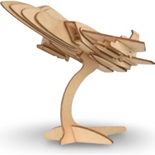 Algwood F15 Savaş Uçağı Ahşap Maketi – 35 Parça 3D Uçak Modeli - Dekoratif 3D Puzzle Hobi ve Koleksiyon Seti