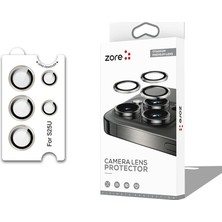 Ala Store Galaxy S25 Ultra ile Uyumlu Premium Safir Parmak Izi Bırakmayan Anti-Reflective Kamera Lens Koruyucu Cl-12 Gri