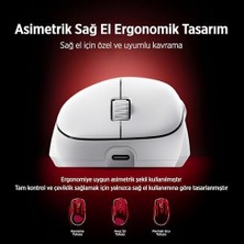 Ala Store Evnıa Serisi SPK9418 Kablosuz Bluetooth Dual Mod 12000DPI 6 Tuşlu Optik Oyuncu Mouse (Beyaz)