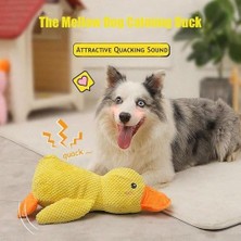 Ala Store Köpek Oyuncağı Sesli Peluş Ördek 45 cm – Dayanıklı Isırma ve Çekiştirme Oyuncağı, Diş Temizleyici Dokulu Yumuşak Köpek Oyuncağı, Büyük Irk Köpekler Için Eğitici Oyuncak – Sarı