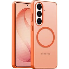 Ala Store Galaxy S26 Için Serisi ile Uyumlu Yükseltilmiş Lens Çerçeveli Ultra Güçlü Darbeye Dayanıklı Yumuşak Silikon Kılıf (Turuncu, Galaxy S26)