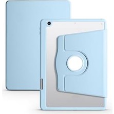 Ala Store - ile Uyumlu Ipad 9. Nesil 10.2 2021 Kılıf Kalemlikli Dönebilen Standlı Kalem Şarj Bölmeli Akıllı Kapak - Mavi