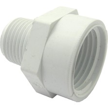 Ala Store Lasco 15-1635 Pvc Hortum Adaptörü, 3/4 Inç Dişi Hortum Dişi ve 1/2 Inç Erkek Boru Dişli, Beyaz