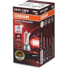 Ala Store Ampul Night Breaker Laser H11 12V 55W%100'YE Kadar Fazla Işık 130M'YE Kadar Fazla Görüş Açısı 64211NBS