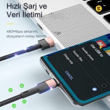 Ala Store Essager 3 Metre 7A 66W USB To Type-C Süper Hızlı Şarj ve Data Kablosu,süper Dayanıklı Akım ve Isı Korumalı