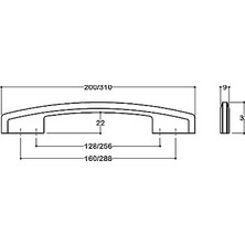 Ala Store Siyah Renkli 128 mm Modern Kulp