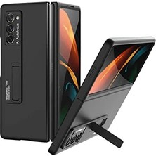 Ala Store Galaxy Z Fold 2 ile Uyumlu Kılıf Z Standlı Fold Kapak Siyah