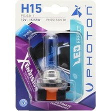 Ala Store Photon Ampul H15 12V 15/55W Xen Vision (Tekli Blister) (Beyaz Işık) 6000K Pht PH5515 Dv B1