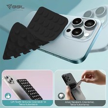 Ala Store Telefon Arkasına Yapışan Silikon Vantuzlu Telefon Kılıfı Tutucu Araç Telefon Tutucu Ahtapot Vakumlu Telefon Tutucu (Siyah (Çift Taraflı))