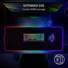 Ala Store Strider Chroma - Chroma Rgb ile Hibrit Oyun Mouse Mat (Hibrit Yumuşak/sert Mat, 19 Chroma Rgb Aydınlatma Bölgesi, Kaymaz Taban, Dikişsiz Kenarlar) Siyah