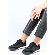 Bestello Bağcıklı Fileli Termo Taban Hakiki Deri Sneaker 338-7091 Kadın Ayakkabı