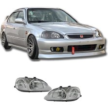 X Power Tuning Honda Civic 1999.2001 Uyumlu Oem Tip Krom Far
