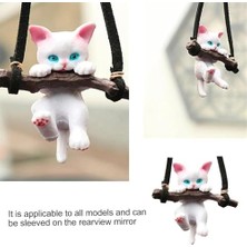 Ala Store Araba Askısı, Sevimli Dal Kedi Araba Kolyesi, Araba Asılı Aksesuarları, Komik Araba Dikiz Aynası Dekorasyonu, Araba Içi Dekorasyon, Şirin Araba Aynası Asılı Aksesuarları
