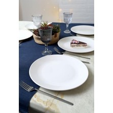 Ala Store Beyaz Ege Servis Tabağı 26 cm 6 Adet 006