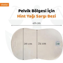 Ala Store Hint Yağı Sargı Bezi 4'lü Set: Üst Batın (Karaciğer), Alt Batın (Pelvik), Göğüs ve Boyun/göz Sargı Bezi + 100 ml Hint Yağı -% 100 Pamuklu, Çoklu Kullanım, Sızdırmaz