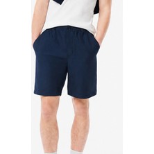 Lacoste Mens Reguler Fit Linen Blend Shorts Erkek Keten Şort Lacivert