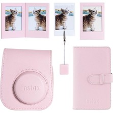 Ala Store Mini 12 Pembe Deri Kılıf Laporta Deri Albüm ve Fotoğraf Çerçeveleri Aksesuar Seti