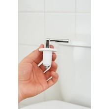 Ala Store Nikel Krom Kaplamalı Metal Klozet Kapak Menteşe Seti, Parlak Dayanıklı, Ayarlanabilir Vidalı Montaj, Kolay Kurulum, Lüks Tuvalet Kapak Yedek Parça, Tüm Klozetlere Uyumlu (Üstten Sıkmalı)