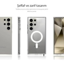 Ala Store Psr Aksesuar Galaxy S23 Ultra Magsafe Uyumlu Şeffaf Kılıf – Manyetik Kablosuz Şarj Destekli, Darbe Emici ve Dayanıklı Koruma, Ince ve Hafif Tasarım