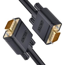 Ala Store Unıtek VGA 5 M Kablo, 1080P Vga/svga Video Monitörü, Koaksiyel Uzatma Kablosu, Hd 2 Ferritli Filtre/altın Kaplama Kontak/15 Kutuplu Hd Fiş, Projektörler, Hdtvler, Ekranlar Için Uyumlu