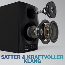 Ala Store Reloop Dsm-3 Bt | Çift | 3 Inç 2x 20W 2-Yollu Bluetooth Özellikli Aktif Stüdyo Referans & Dj Monitörü | Hoparlörü