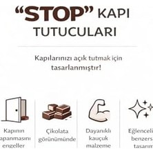 Ala Store Stop Kapı Tutucu, Çikolata ve Beyaz Görünümlü Pvc Malzeme Kapı Stoperi, Kaymaz Kapı Altı Tutucu, Kapı Kapanmasını Engeller, Dayanıklı Kapı Durdurucu, Ev Ofis Yatak Odası Için Kapı Stoperi