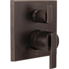 Ala Store (Venetian Bronze) - T24867 Ara Angular Modern Monitor 14 Series Valve With 3-Setting Integrated Diverter, Chrome (Valve Not Included)