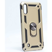 ZM Store Galaxy M10 Uyumlu Kılıf Vega Tank Yüzüklü Standlı Kapak