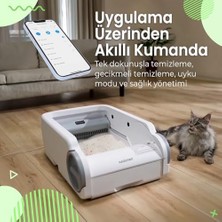Ala Store Haustier BLW02 Akıllı Otomatik Kedi Tuvaleti, App Uygulama Kontrollü, Radar Sensör, Otomatik Temizleme, Geniş Hazne Açık Tasarım