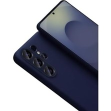 Ala Store & Aksesuar S26 Ultra ile Uyumlu Içi Kadife Kamera Korumalı Lansman Silikon Kılıf Ince Yapılı Tam Koruma Sağlayan Kamera Korumalı Kılıf (Lacivert)