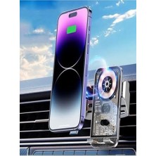 Ala Store 15W Sensörlü Araç Içi Şarjlı Telefon Tutucu Şeffaf Süper Sessiz Tasarım