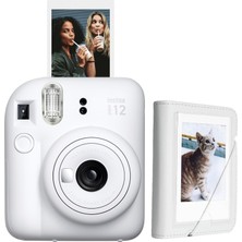 Ala Store Mini 12 Beyaz Fotoğraf Makinesi ve 28'li Mini Albüm Seti