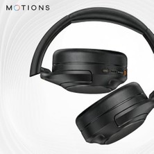 Ala Store Motıons MS-H61 Kulak Üstü Kablosuz Kulaklık, Anc Gürültü Engelleme, Hi-Fi, Harici Mikrofonlu, Profesyonel, Bluetooth 5.3, Siyah