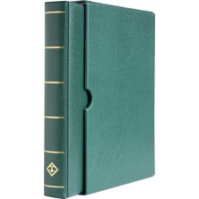 Ala Store Leuchtturm Varıo F Dar Kasetli Klasör (255X325X60MM) (Kağıt Para, Pul, Zarf ve Efemera Koleksiyonlarınız Için Idealdir), Yeşil Kapak