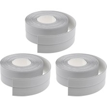 Ala Store 3 Adet- 3.2m x 38 mm Su Sızdırmaz Banyo Mutfak Lavabo Küvet Izolasyon Şerit (Gri)