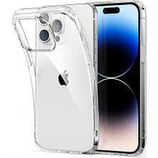 Ala Store Happy 14 Pro Max Şeffaf Kılıf 14 Promax Şeffaf Silikon Kılıf, Transparent 14 Pro Max Kılıfı