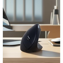Ala Store W925 Kablosuz Ergonomik Dikey Mouse, 2.4ghz, LED Işıklı, 1000/1200/1600 Dpı, Siyah