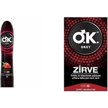 Ala Store Kayganlaştırıcı Jel - Çilek Özlü 100 Ml+Okey Zirve Prezervatif 10 Adet
