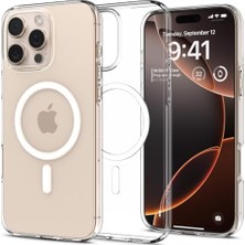 Ala Store 16 Pro ile Uyumlu Ince Magsafe Kılıf Crystal Sararmaya Dayanıklı Duraclear™ Hava Kanalı Teknolojisi™ Askeri Sınıf Koruma Magfit Crystal Clear Şeffaf Kapak - ACS08389
