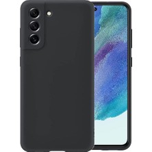 Ala Store Galaxy S21 Fe Uyumlu Silky Kılıf, Kamera Korumalı Silikon, Siyah