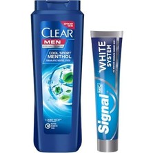 Ala Store Signal Diş Macunu Original 2 Haftada Daha Beyaz Dişler 75 ml X2 + Clear Men Kepeğe Karşı Etkili Şampuan Sport Menthol 600 ml