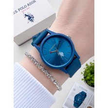 U.S. Polo Assn. U.s.polo Assn Silikon Kordon 3 Atm Suya Dayanıklı Spor Kadın Kol Saati USPA.2089.B03