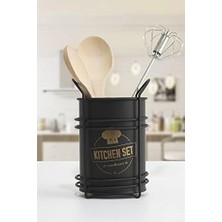 Ala Store -Italyan Siyah Metal Kaşıklık