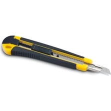 Otomatik Kilit Sistemli 9 mm Genişlikte Metal Ağızlı Maket Bıçağı, Kauçuk Kaplama