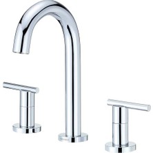 Ala Store D303658 Parma Hattı 2h Yaygın Lavabo Bataryası Metal Dokunuş Aşağı Gideri 1,2 Gpm Krom