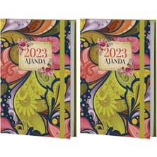 Ala Store Halk Kitabevi Mor Kelebek Cümbüş 2023 Ajanda, 13.5X21CM, 128 Sayfa, Ciltli 2li Paket