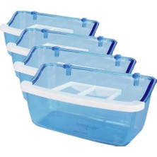 Ala Store Kuş Yemlikleri, 10 cm Izgaralı Mamalık, Mavi x 36 Adet (4 Paketi)
