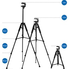 Ala Store LT-3366 140CM – 3 Yönlü Kafa, Su Terazili, 3 kg Taşıma Kapasiteli, Kamera ve Telefon ile Uyumlu